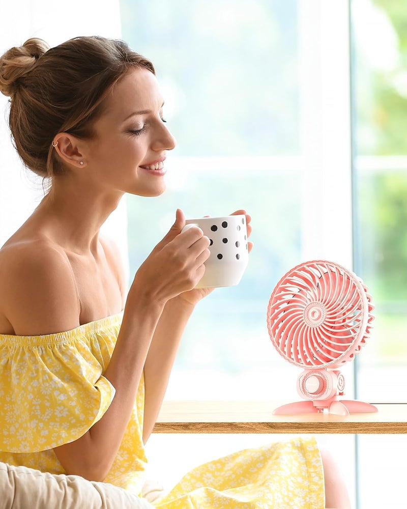 AaoLin USB Small Fan, Desk Fans with CVT Variable Speeds, Strong Cooling Airflow, Quiet Portable, Desktop Mini Personal Fan for Room, Home,Office, Bedroom-USB Powered - Image 5